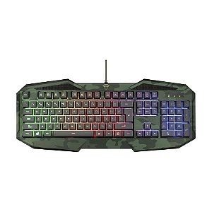 Teclado Gamer Trust Gxt 830 Rw Avonn Rgb Preto