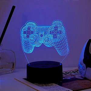 Luminária De Decoração Led Colorido Controle De Vídeo Game