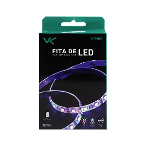 Fita De Led Vx Gaming Rgb Com Controlador Usb 120 Led 2m