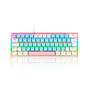 Teclado Redragon Akali Cotton Candy Rainbow Switch Marrom Pt