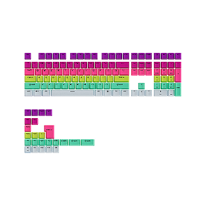 Keycaps Set Monsgeek Kit Com 132 Modelo Oem Rainbow