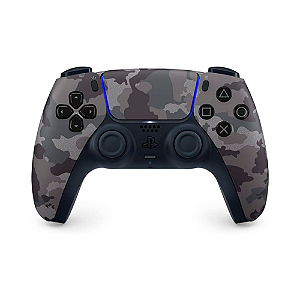 Controle PS5 Sony Sem Fio DualSense Camouflage Cinza