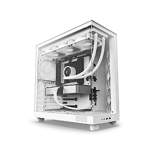 Gabinete Gamer NZXT H6 Flow Mid Tower Vidro Temperado Branco