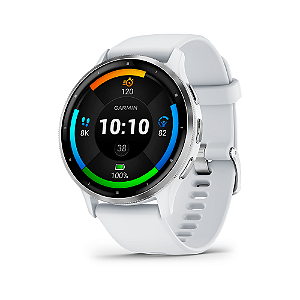 Relógio Smartwatch Garmin Venu 3 Branco Music Com GPS 45mm