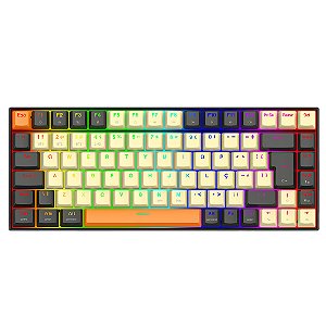 Teclado Redragon Phantom Pro Preto Creme ABNT2 Switch Brown