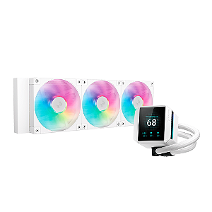 Water Cooler DeepCool Mystique 360mm ARGB Com Display Branco