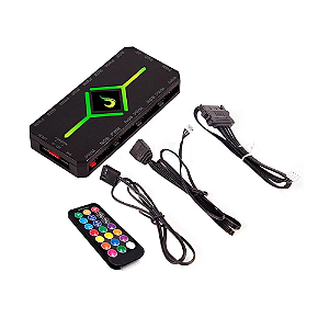 Controladora Gamer Para Cooler Rise Mode PWM e RGB Hub