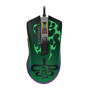 Mouse Gamer Redragon Harry Potter Cobra Slytherin RGB Preto e Verde