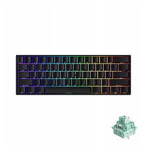 Teclado Magnético Akko Monsgeek Fun60 Pro SP 8K Switch Akko Glare Linear Sem Fio Preto