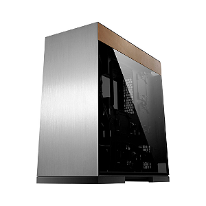 Gabinete Gamer Geometric Future Model 8 Cowboy Prata e Couro Genuíno