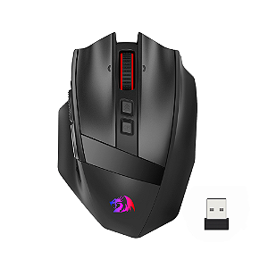 Mouse Gamer Redragon Rind Pro Sem Fio 26000 DPI RGB M813RGB-PRO Preto