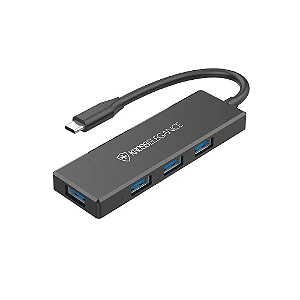 Hub Adaptador Kross Elegance USB-C - 4xUSB 3.0 Preto