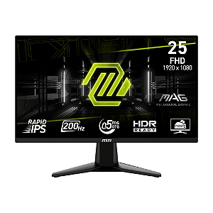 Monitor Gamer MSI 24.5" 200Hz 0.5Ms Full HD AMD FreeSync Premium 1920X1080 Preto