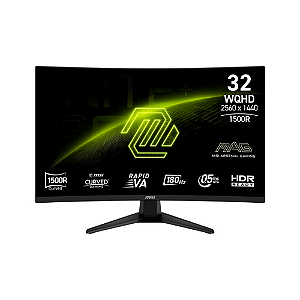 Monitor Gamer Curvo 31.5" MSI 180Hz 0.5Ms WQHD 321CQF E18 2560X1440 Preto