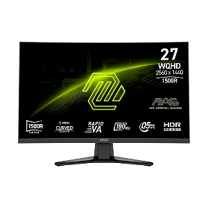 Monitor Gamer Curvo 27" MSI 180Hz 1Ms WQHD 275CQF E18 2560X1440 Preto