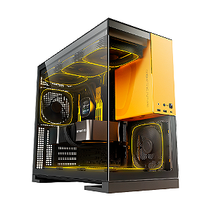 Gabinete Gamer Geometric Future Model 5 Com 5 Fans ARGB Preto e Amarelo