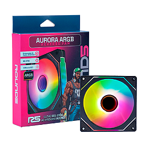 Fan Round5 Aurora Reverse 120mm PWM ARGB Preto