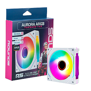 Fan Round5 Aurora Forward 120mm PWM ARGB Branco
