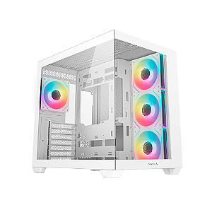 Gabinete Gamer DeepCool CG530 4F Aquário Mid Tower ATX Com 4 Fan ARGB Branco