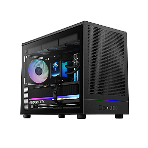 Gabinete Gamer Gamdias Athena M4M Mid Tower M-ATX Com 3 Fans ARGB Preto