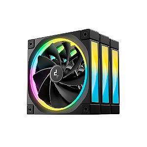 Kit 3 Fans DeepCool FL12R ARGB 120mm Reverse Blade Preto