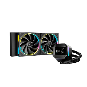 Water Cooler DeepCool LM240 ARGB Com Tela IPS 2.4“ Preto