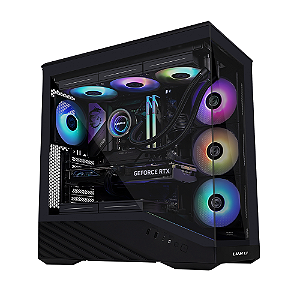 Gabinete Gamer Lian Li Mid Tower Vector V100X Sem Fans Preto
