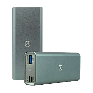 Carregador Portátil Turbo Gshield Para Notebook 45W 10.000 mAh Cinza