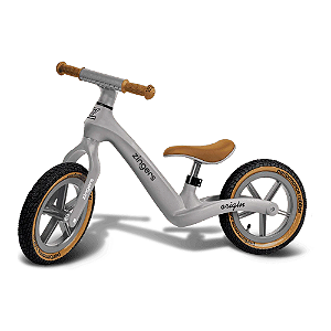 Bicicleta de Equilíbrio Infantil Zingers Origin Aro 12 Sem Pedal Cinza
