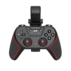 Controle Gamer Redragon Sempiten G712 Com Suporte de Celular Preto e Vermelho