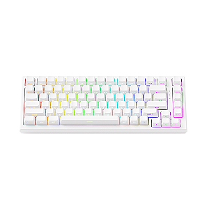 Teclado Magnético Gamer Akko TAC75 HE 8K RGB Switch Akko Glare Linear Branco