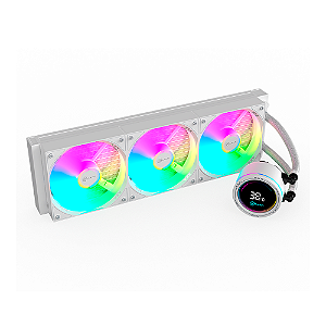 Water Cooler Gamer Kalkan Alpha 360 ARGB Com Display Branco