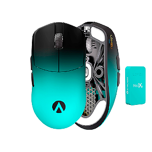 Mouse Gamer Lamzu Maya X 8K 30000 DPI Preto e Turquesa