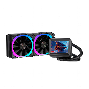 Water Cooler Gamer Round5 Notus 240 ARGB Com Display Preto