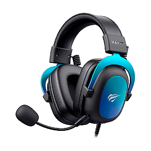 Headset Gamer Havit H2002U Pro 7.1 Surround Com fio Preto e Azul