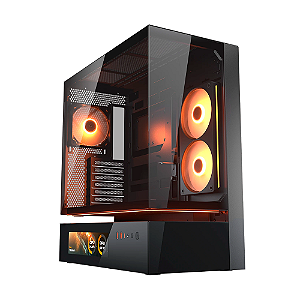 Gabinete Gamer Cougar Vision CFV235 Com 3 Fans ARGB Preto