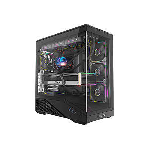 Gabinete Gamer Round5 Icebox Mid Tower ATX Com Fans Preto
