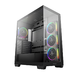 Gabinete Gamer DeepCool Mid Tower CG580 4F V2 4 Fans ARGB Preto