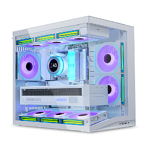Gabinete Gamer Lian Li Mid Tower Dynamic Mini V2 Branco
