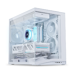 Gabinete Gamer Lian Li Mid Tower Dynamic Mini V2 Flow 5 Fans Branco