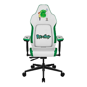 Cadeira Gamer ThunderX3 Core Smart Rick e Morty Branco e Verde