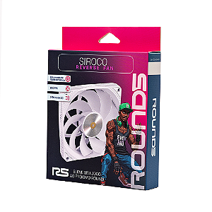 Fan Round5 Siroco Reverse 120mm Sem LED PWM Branco