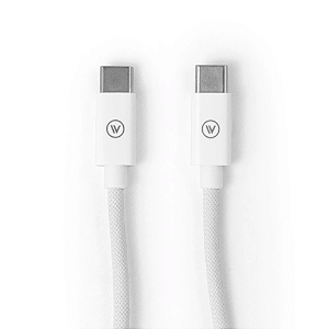 Cabo de Carregamento iWill Essencial USB-C para USB-C 2m Branco
