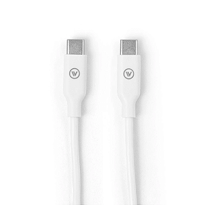 Cabo de Carregamento iWill Essencial USB-C para USB-C Branco