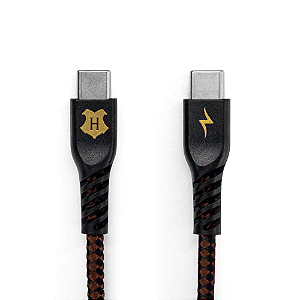 Cabo de Carregamento Harry Potter Hogwarts USB-C para USB-C Preto