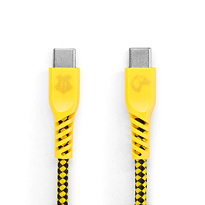 Cabo de Carregamento Harry Potter Lufa-Lufa USB-C para USB-C Amarelo