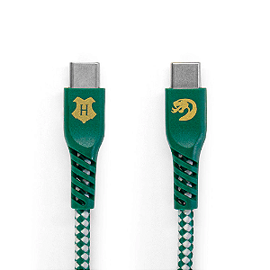 Cabo de Carregamento Harry Potter Sonserina USB-C para USB-C Verde