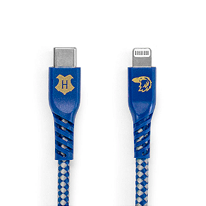 Cabo de Carregamento Harry Potter Corvinal Lightning para USB-C Azul
