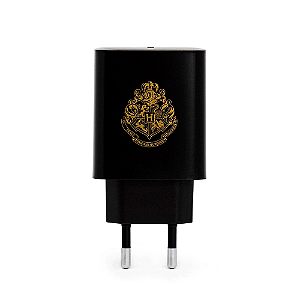 Fonte de Carregador Hogwarts Harry Potter USB-C 33W Preto e Amarelo