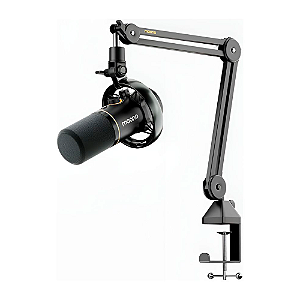 Microfone Maono PD200W Hybrid Dinâmico Com Braço Articulado Preto